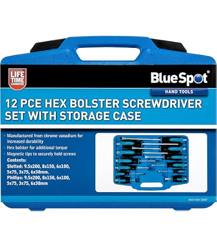 BlueSpot Stecknüsse Set – 16-teilig, Tief, Metrisch 10-32 Mm, Für Schlagwerkzeuge