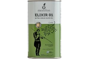 MEMILON HEALTHY GOODS Memilon Extra Virgin Olive Oil 500ml – Cold Pressed, High in Polyphenols, Low Acidity, From Family Farm in Crete – Premium Tin Can Packaging