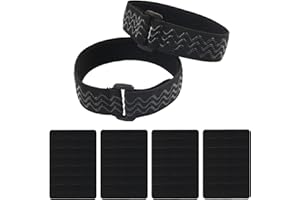 Niuhong Lange Stiefel Rutschfeste Elastische Hohe Stiefel Riemen Stiefelriemen Verstellbarem Kniestiefel Gurte Damen Overknee-Stiefel Rutschfeste Mit 28 Pcs Klebeband Haken Aufkleber