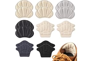 SKHAOVS 8 Pares Almohadillas De Talón Autoadhesivas, Almohadilla Talon Cómodo, Almohadillas para Zapatos de Tacón,insertos de plantillas para la espalda para para hombres y mujeres (8 Pares)