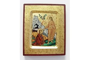 KVN Siebdruck-Ikone ca.16x13cm Christ./Maria Magdalena