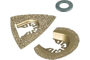 wolfcraft 3993000 1 Kit D'accessoires Pour Outils Multifonction : 1 Lame de Scie Segmentée. Ø 65 Mm + 1 Plateau Abrasif Delta 80 Mm + 1 Baque D'adaptation Pour Bosch Pmf 250 Ces or