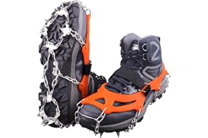 Lechin Ice Tacchetti Ramponi ad Artiglio a 19 Denti per l'inverno Acciaio Inossidabile Resistente al Freddo e Durevole e TPE