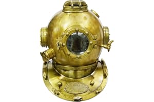 THE NEW ANTIQUE STORE Nauticalmart Scuba Diving Divers Helmet U.s Navy Mark V Solid Steel Original Antique 18 by NAUTICALMART