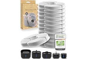 PRETTYPAW Pretty Paw® Filtres pour fontaine à chat – Filtres de rechange originaux pour toutes les fontaines Pretty Paw - réserve annuelle - Économisez avec le lot avantage (1, 12)