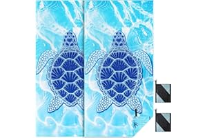 KUOGAS Strandtuch XXL 2er Set 90×180 cm,Groß Schnelltrocknendes Mikrofaser Handtuch, Sandfrei Badetuch,Stranddecke Damen strandhandtuch