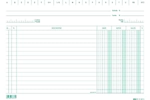 EDI PRO EDIPRO - E3373VE - 100 schede dare/avere/saldo verde f.to 17x24