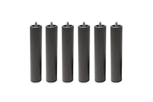 Dreaming Kamahaus Patas Somier Enroscables Metálicas Redondas, Metal, Antracita, 6 Unidades DE 35CM