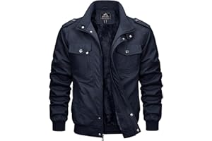 MAGCOMSEN Veste d'hiver chaude en polaire pour homme - Veste cargo militaire bomber - Manteau coupe-vent décontracté avec plusieurs poches