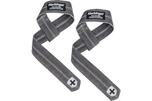 Harbinger Unisex's Real Leather Lifting Straps, Black, One Size