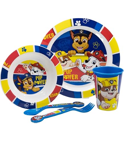 Ensemble De Repas 3 Pièces Mickey Mouse - Assiette, Bol Et Verre En Plastique - Thème Mickey