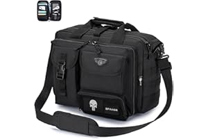 SPAHER Teczka Męska torba do pracy Męska torba na laptopa 14/15,6/17,3 cala Biznesowa torba taktyczna Torba wojskowa Torba na ramię Torba męska Prezent dla kobiet mężczyzn