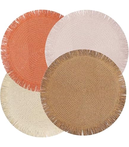 Makramee-Tischset, 2 Stück – 24 X 40 Cm, Western-Boho-Stil, Aus Wachs & Spitze, Für Hochzeit & Deko