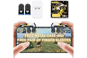 Progameplays Phone Triggers Controller Kompatibel mit iPhone/Android, L1 & R1 und Fingerhüllen für Mobile Gaming Pubg Trigger (T2)