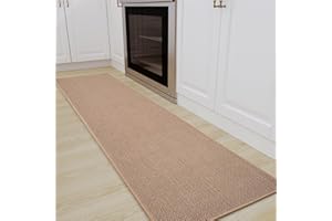 SIXHOME Juego de Alfombras de Cocina Antideslizantes Alfombras de Cocina Tapetes y Tapetes Modernos Lavables para Pasillo Comedor(Beige,50 * 240cm)