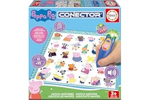 Educa - Conector Junior Peppa Pig | Juego Educativo de Preguntas y respuestas. Incluye boli Sabio con luz y Sonido. Recomendado para niños de Entre 3 y 5 años (20218)