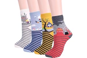 ANIAN 4 Pairs Cute Socks Kiki's Delivery Totoro Howl's Moving Castle Studio Ghibli Cansok Women Animal Gifts Novelty Dress Crew Socks