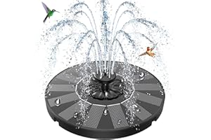 SZMP Fontana Solare, Pompa ad Acqua Solare Circolare da 1.4W Fontana da Giardino, Fontana Solare da Giardino Esterno con 8 Ugelli, per Bagno per Uccelli, Acquario, Stagno o Decorazione del Giardino