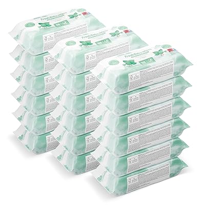 by Amazon Fresh Baby Wipes, 1008 Wipes, 18 Pack of...