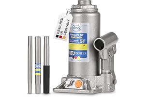 ‎ALCA alca® Wagenheber Unterstellheber hydraulisch 5t Stempel-Wagenheber für SUV/PKW Hubhöhe 19,7-38,2cm