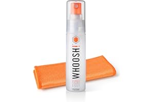 WHOOSH! Screen Shine Go Nettoyant pour écran de MacBook – Flacon de Poche de 30 ML, approuvé par Les Voyages avec Chiffon en Microfibre – Nettoyage Puissant, sans Traces pour écrans de Voiture