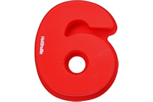 HotShuffle 13 Inch (33cm) XL Silicone Number Cake Tin Mould Baking Birthday Anniversary (Number 6)