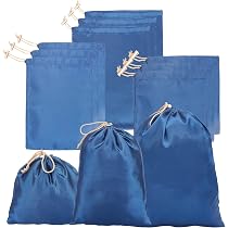 Lot De 5 Pochettes Satin à Cordon Pour Bijoux - 12x11,5 Cm - Couleurs Assorties