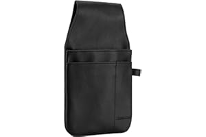 SWISSONA Kellnertasche schwarz aus strapazierfähigem Kunst-Leder – Kellner Geldbörse/Hüfttasche/Holster – praktisches Bedienungs-Zubehör, für den professionellen Gebrauch