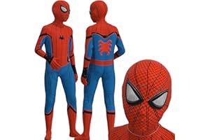 QCCOSER Costume da supereroe per ragazzi e bambini, costume da supereroe con maschera per supereroi, Halloween, carnevale, cosplay