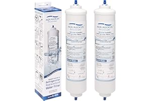 Aqualogis ALCB7S Filtro acqua compatibile con frigorifero Hisense RS696N4IB1, RS696N4II1, RS696N4111, RS695N4IC2 (confezione da 2)
