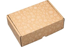 packer PRO Pack 25 Cajas Carton Envios Automontables para Ecommerce y Regalo, (Navidad Pequeña 25x18x8cm, Navidad)
