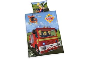 Herding Fireman Sam Juego de Cama, algodón, Multicolor, 40 x 60 cm, 100 x 135 cm