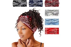 AIZIYIN Head Scarfs for Women Wide Headbands Boho Fashion Knotted Hairbands for Adult Women Fashion Bandanas Yoga Sport Hair Accessories (6Nbianxingchong)