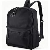 Hahorpa Mochila Negra Unisex, Mochila Impermeable para Hombre y Mujer, Backpack Ligera para Universidad Instituto, Mochilas P