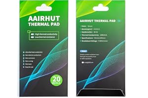 Aairhut Wärmeleitpad 20W/mK, 100x50x3mm Thermal Pad Silikon-Kühlpad, GPU, Nicht leitend, hitzebeständig, Extreme Odyssey-Abdeckung mit Zwei selbstklebenden Folien für PC PS4 SSD M.2