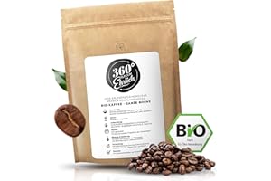‎360° RUNDUM EHRLICH 360° Premium Bio Kaffeebohnen 1000g, 100% Honduras Hochland Arabica Kaffeebohnen Bio - Köstlich, mild, säurearm - Bio Kaffee ganze Bohnen - Ideal als Kaffeebohnen Vollautomat - 360° Rundum Ehrlich