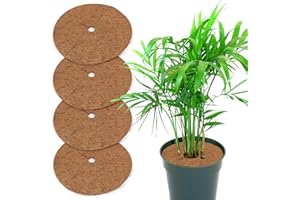 Yisscen 4 pièces Tapis de Coco Plantes, Disque de Protection Plante, Tapis de Noix de Coco Disque paillis Pot Tapis de Protection des Plantes pour Le Jardin de l'hôtel à la Maison (30 cm)