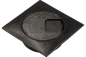 Gedotec H1010 Passe Cable | Passe Fils Design pour Bureau, Plan de Travail et Meuble d'Ordinateur |Organisateur de Table Noir| Accessoire de Rangement en Plastique pour Protection de Câble Electrique