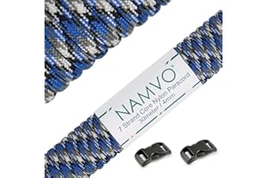 Namvo 550 Paracord Mil Spec Tipo III Cavo a 7 Corde a Paracadute Lunghezza Totale 100ft / 30 Metri, Blue Camo