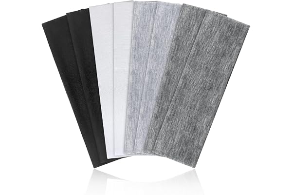 AWUMBUK pannband dam sport, 8-pack hårband svarta hårband kvinnor män halkfria pannband elastiskt pannband unisex hårband sport yoga workout löpning fitness gym hårsmycken