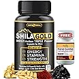 INPROVEDA Shilagold Shilajit Gold Multi Action Triple Power Ayurvedic Capsules For Men with Swarna Bhasma, Ashwagandha, Gokshura, Shatavari | 100% Ayurvedic - 30 Count