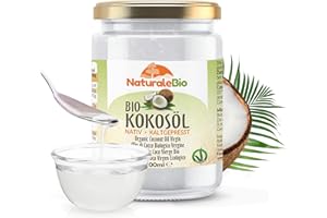 ‎NATURALEBIO NaturaleBio Bio Kokosöl 500ml Nativ. Kaltgepresst und Rein. Kokosöl bio kaltgepresst Herkunftsland Sri Lanka. Organic Raw Virgin Coconut Oil.