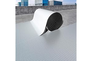 KUFU01 Spugna Adesivo Stuoia Antirombo Antivibrante Schiuma Fonoassorbente Autoadesiva Tappeto Isolante,Isolante Termico Riflettente,Cotone Isolante Antigelo,per Porta Tetto (1x1m/3.3x3.3ft,25mm thick)