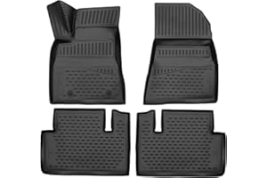 ‎WALSER WALSER XTR Gummi Fussmatten Auto für Tesla Model 3 (5YJ3) 2017-Heute, 100% passgenaue Auto Fußmatten, robuste Universal Fußmatte Auto, Gummimatten Auto, Auto Fussmatten Gummi