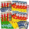 Bendon Pokemon Party Favors for Kids - Pokemon Party Supplies Bundle Includes 12 Pokemon Coloring Books for Kids and 12 Pokemon Cards Plus Jumbo Crayons | Pokemon Party Favors Bulk