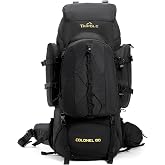 TRIPOLE Colonel 80 Litre Backpack with Detachable Backpack &ndash; Hiking | 80L Travel Backpack with Detachable Backpack 12L, Inter