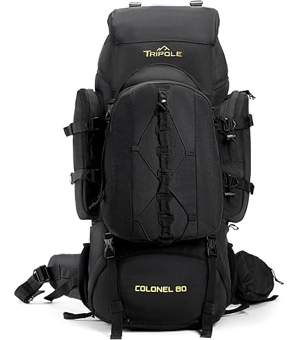 Sac à Dos Vintage Wild River Avec Cadre Extérieur - Pour Randonnée Et Camping - Grandes Poches Zippées - Occasion