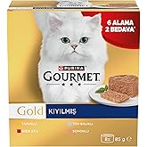 Gourmet Gold Kıyılmış Somonlu Yaş Kedi Maması Multipack 85 gr. (8 Al 6 &Ouml;de)