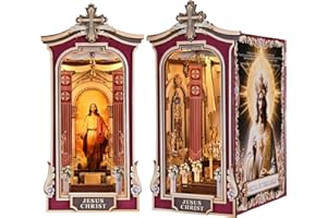 ETKVR Book Nook Kit, DIY 3D Wooden Puzzle Bookend Booknook Miniature Doullhouse Kit for Bookshelf Decoration, DIY Model Insert Alley Book Nook Kits for Adults and Teens