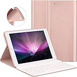 Keyboard Case for New iPad 2018/2017 9.7" / iPad Air/iPad Air 2 - GOOJODOQ [Upgrade] Soft TPU Back Stand Cover[Viewing Angle 